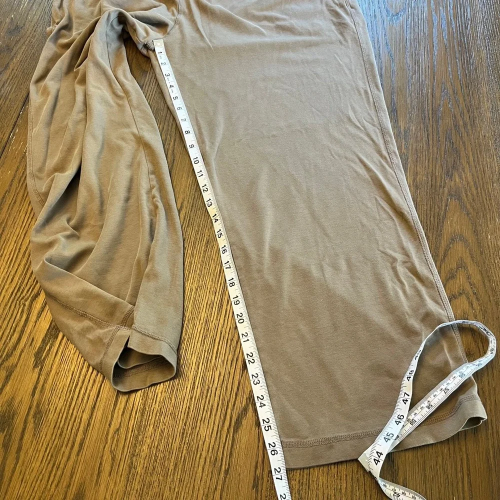 Murano Lounge Pants Cotton Jersey Brown Relaxed XL Drawstring Wide Leg Pajamas